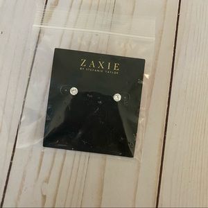 ZAXIE clear cubic zirconia stud earrings